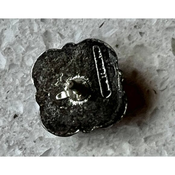 Sterling Silver Tie Tack With Turquoise Stone Floral Design Southwest - Picture 6 of 6